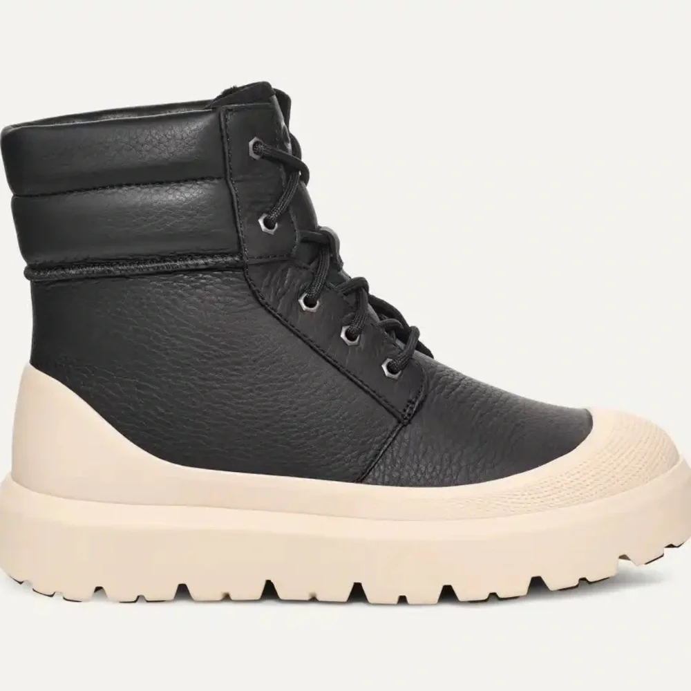 UGG NWT Neumel High Weather Hybrid black lace up winter boot womens 6 / kids 4 - Picture 2 of 8